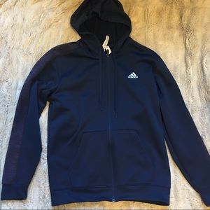 Adidas Hoodie Blue Size Medium Stripe Arm